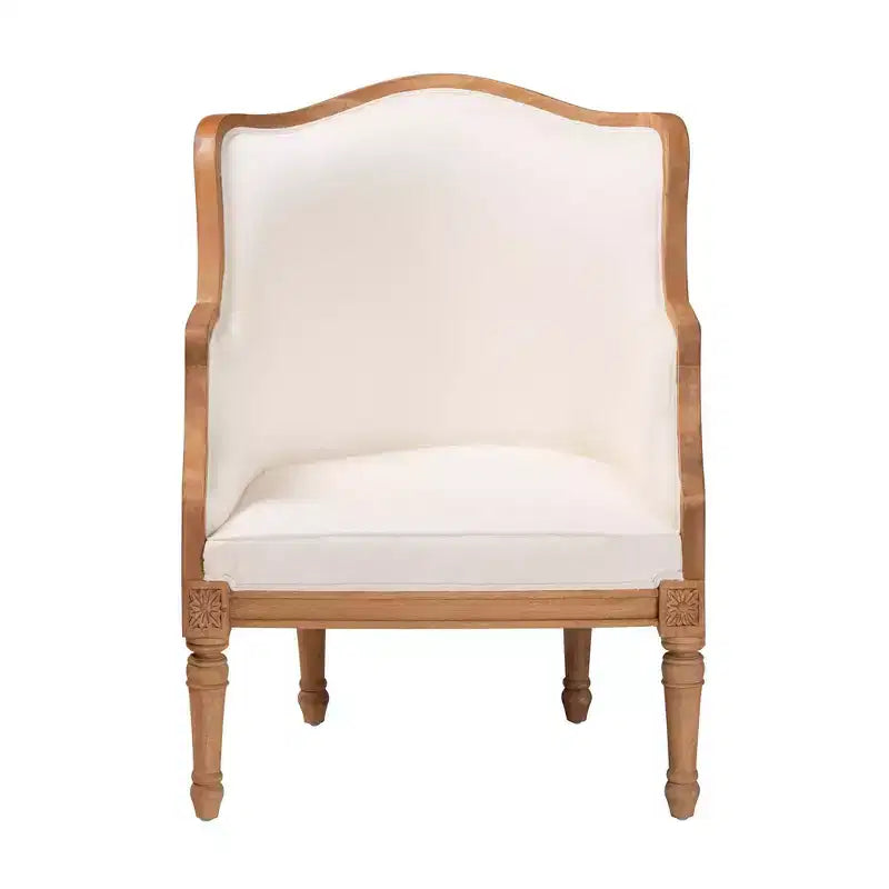 Fauteuil d'appoint en tissu et bois Elizette de Bali & Pari