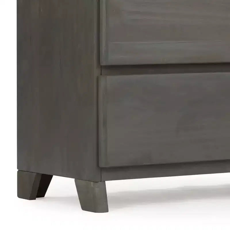 Commode de ferme en bois massif à 6 tiroirs