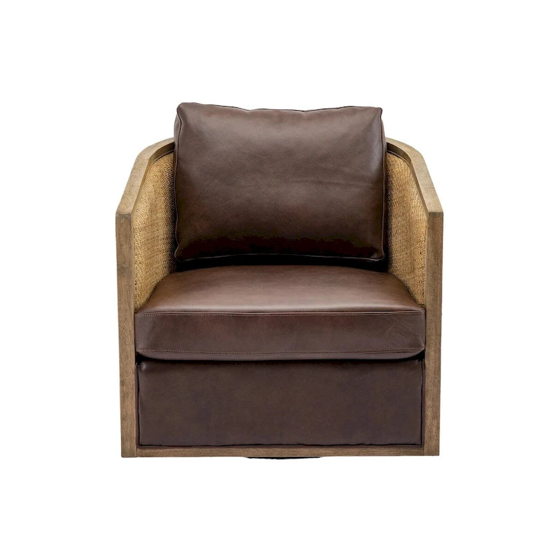 Fauteuil d'appoint pivotant circulaire confortable pour salon
