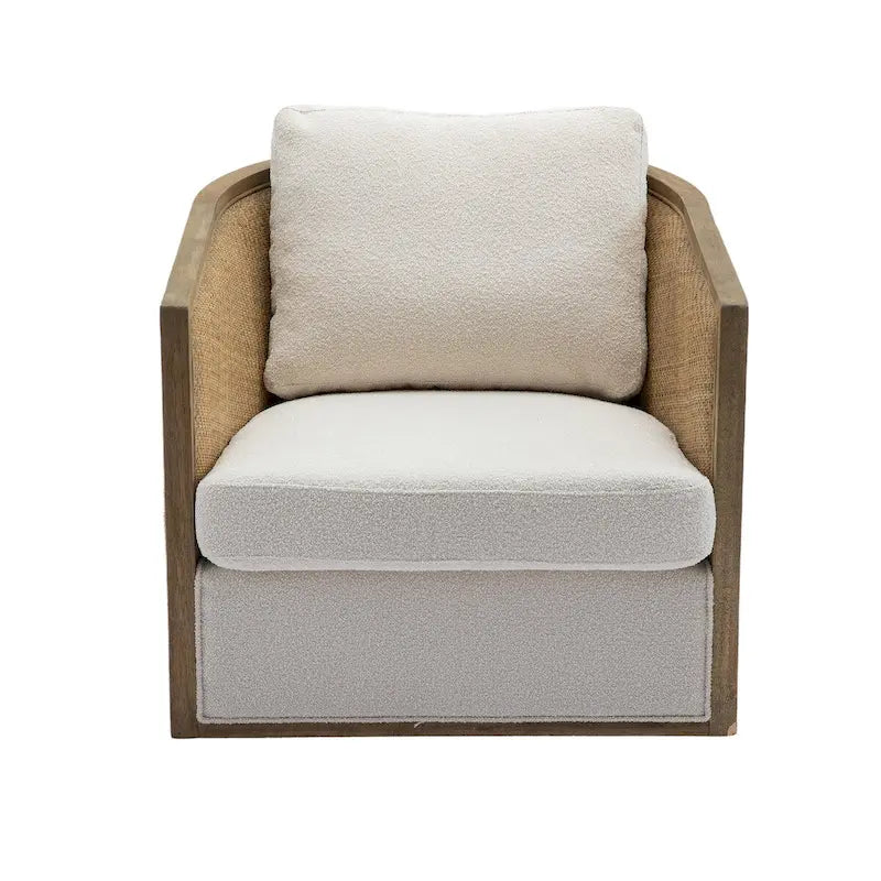 Fauteuil d'appoint pivotant circulaire confortable pour salon