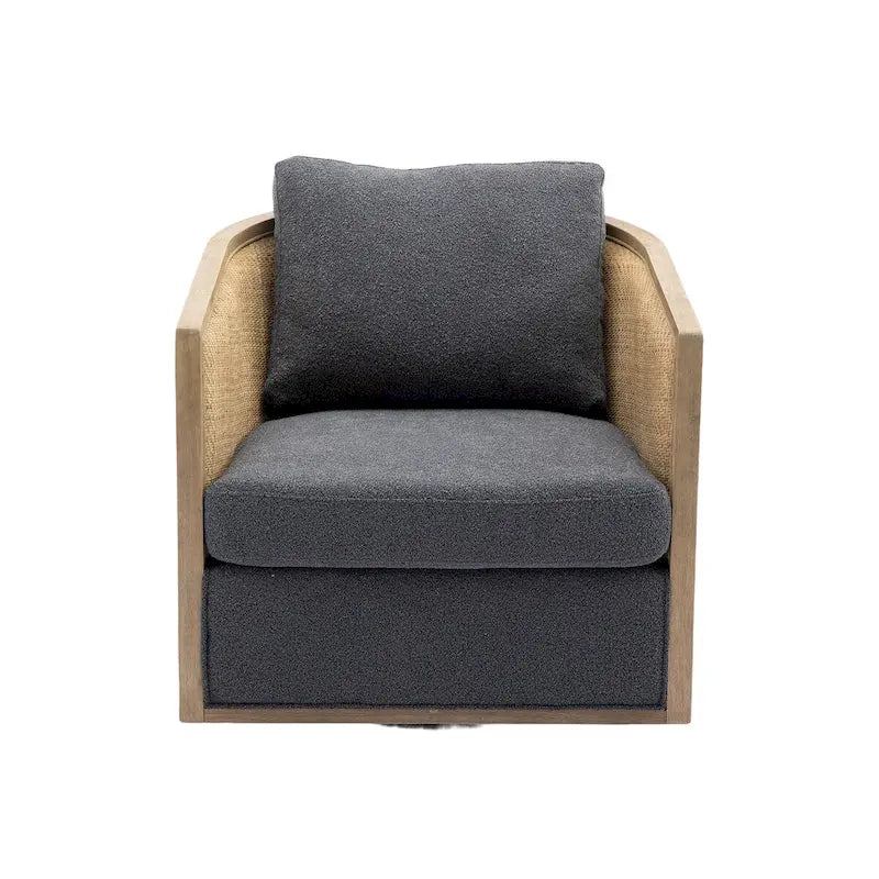 Fauteuil d'appoint pivotant circulaire confortable pour salon