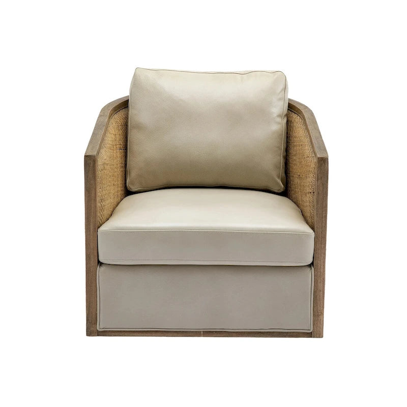 Fauteuil d'appoint pivotant circulaire confortable pour salon