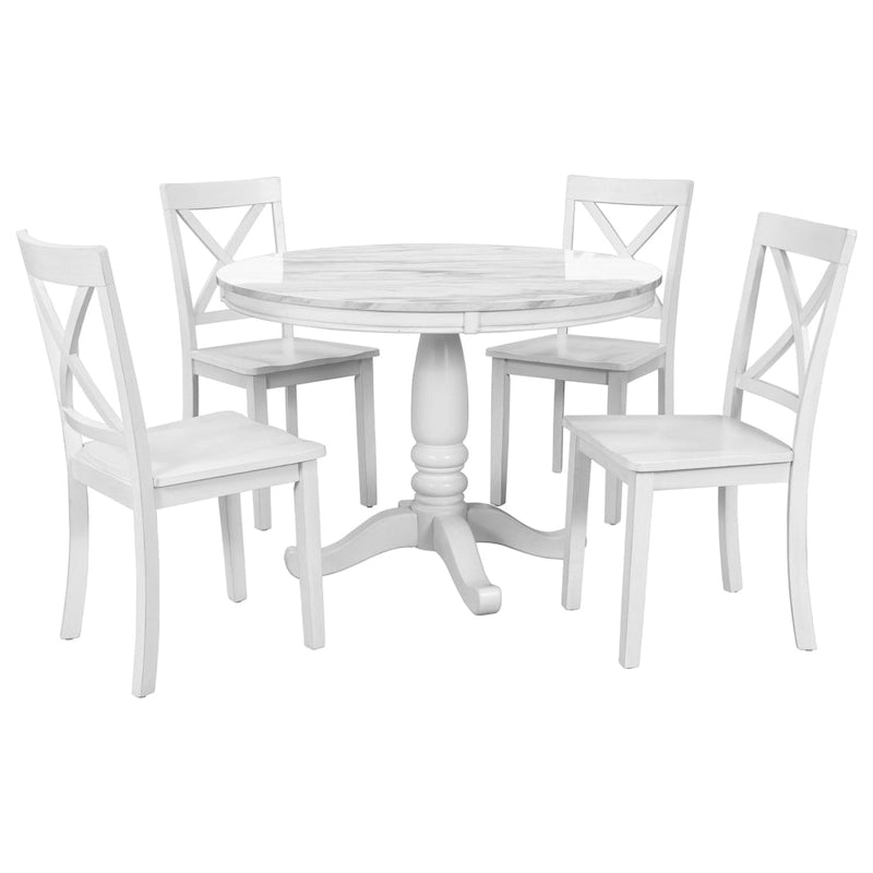Ensemble de table à manger et chaises 5 pièces pour 4 personnes
