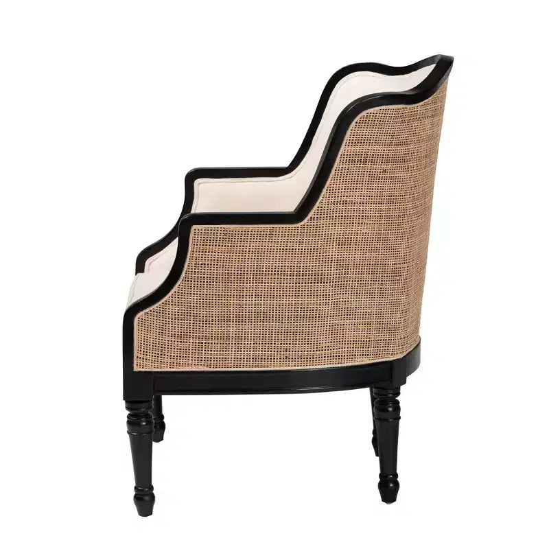 Fauteuil d'appoint en tissu et bois Elizette de Bali & Pari